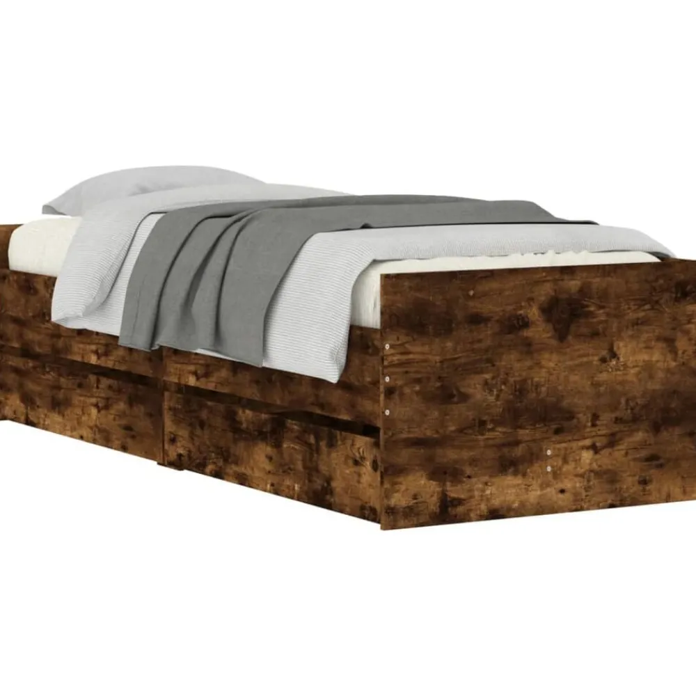 Bedframe met lades kleurig 100x200 cm>vidaXL New