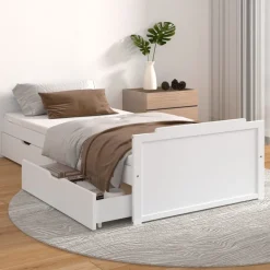 Bedframe met lades massief grenenhout 90x200 cm>vidaXL Outlet