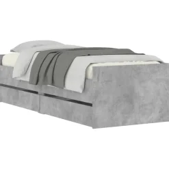 Bedden & Accessoires*vidaXL Bedframe met lades 100x200 cm Betongrijs