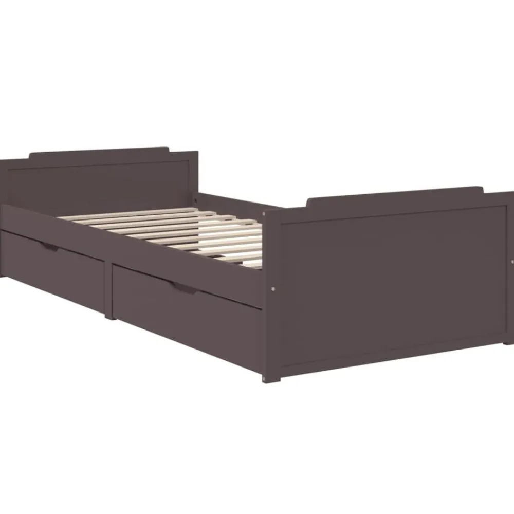 Bedframe met lades massief grenenhout 90x200 cm>vidaXL Discount