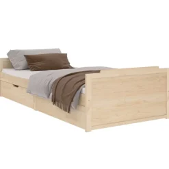 Bedframe met lades massief grenenhout 90x200 cm>vidaXL