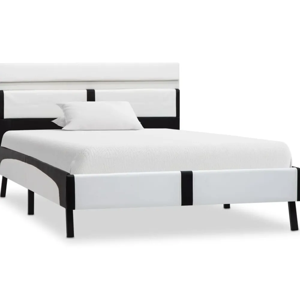 Bedframe met LED kunstleer 90x200 cm>vidaXL Sale