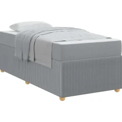 Bedframe met matras 80 x 200 cm Stof>vidaXL Outlet