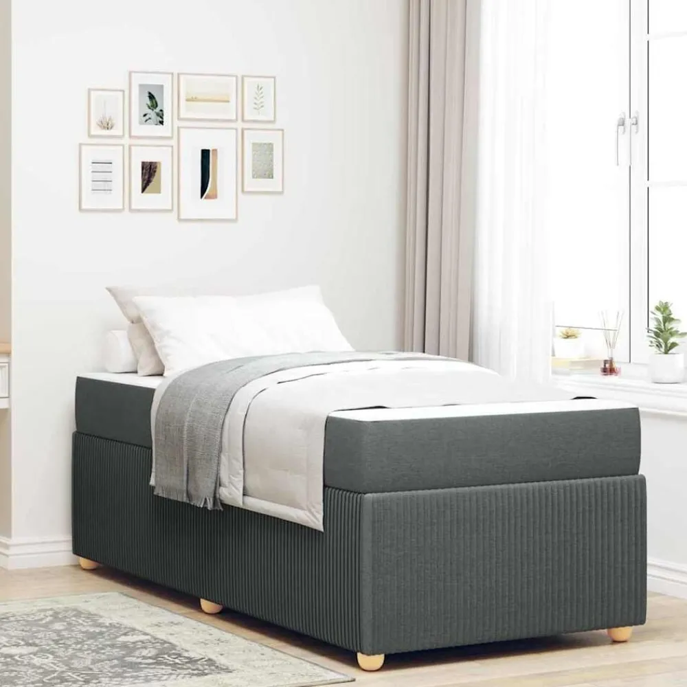 Bedframe met matras 80 x 200 cm Stof>vidaXL Hot