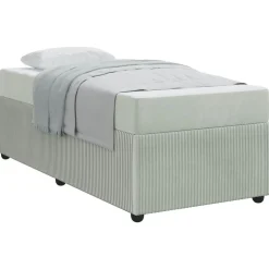 Bedframe met matras 80 x 200 cm Stof>vidaXL Outlet