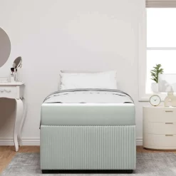 Bedframe met matras 80 x 200 cm Stof><noscript><img width=