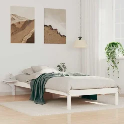 Bedframe met Zijtafels 80 x 210 cm Massief grenenhout>vidaXL Outlet