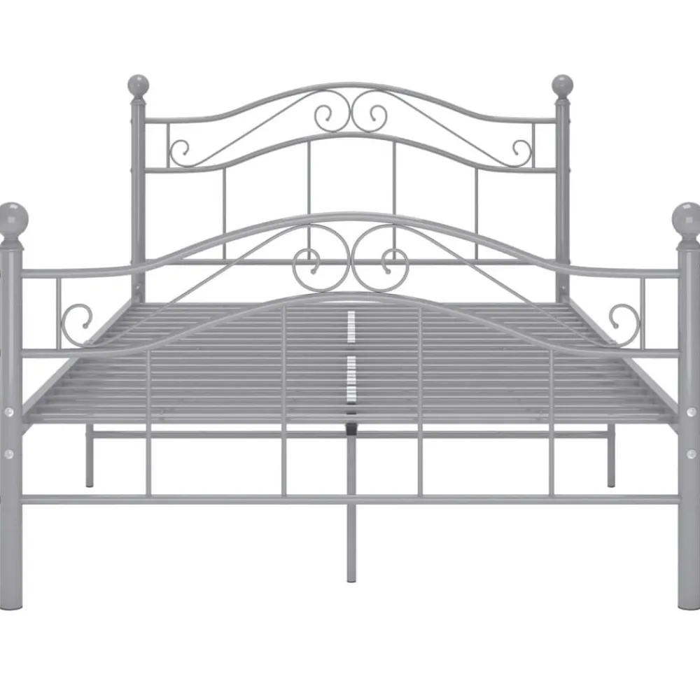 Bedden & Accessoires*vidaXL Bedframe metaal 120x200 cm Grijs