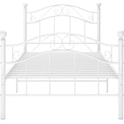 Bedden & Accessoires*vidaXL Bedframe metaal 90x200 cm Wit