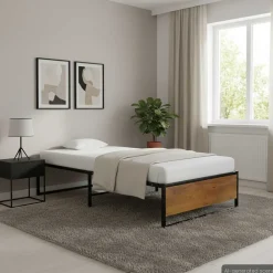 Bedframe metaal zwart 90x200 cm>vidaXL Clearance