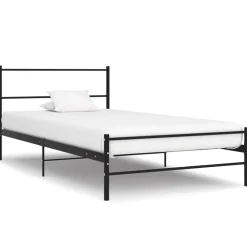 Bedden & Accessoires*vidaXL Bedframe metaal 90x200 cm Zwart