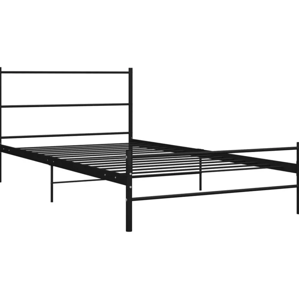 Bedden & Accessoires*vidaXL Bedframe metaal 90x200 cm Zwart
