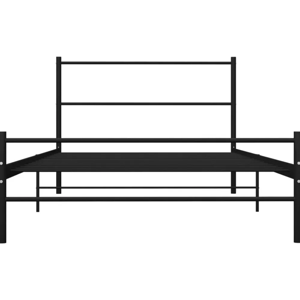 Bedden & Accessoires*vidaXL Bedframe metaal 90x200 cm Zwart