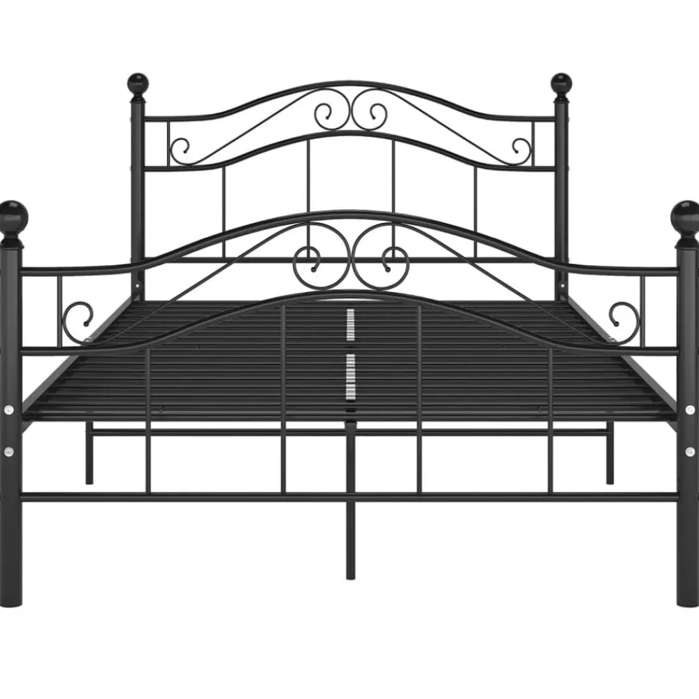 Bedden & Accessoires*vidaXL Bedframe metaal 120x200 cm Zwart