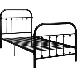 Bedden & Accessoires*vidaXL Bedframe metaal 90x200 cm Zwart