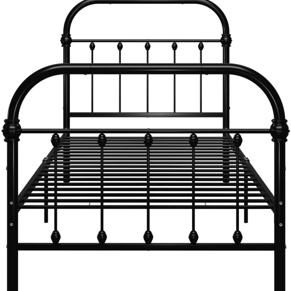 Bedden & Accessoires*vidaXL Bedframe metaal 90x200 cm Zwart