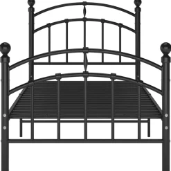 Bedden & Accessoires*vidaXL Bedframe metaal 100x200 cm Zwart