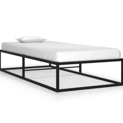 Bedden & Accessoires*vidaXL Bedframe metaal 90x200 cm Zwart