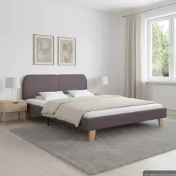 Bedden & Accessoires*vidaXL Bedframe stof 180x200 cm Taupe