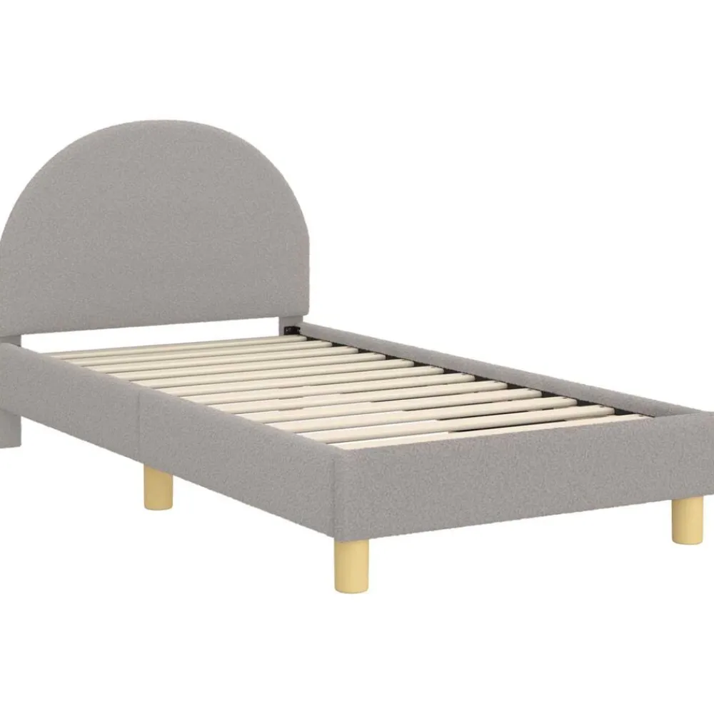 Bedframe voor kinderen met hoofdbord Lichtgrijs 80 x 160 cm>vidaXL Discount