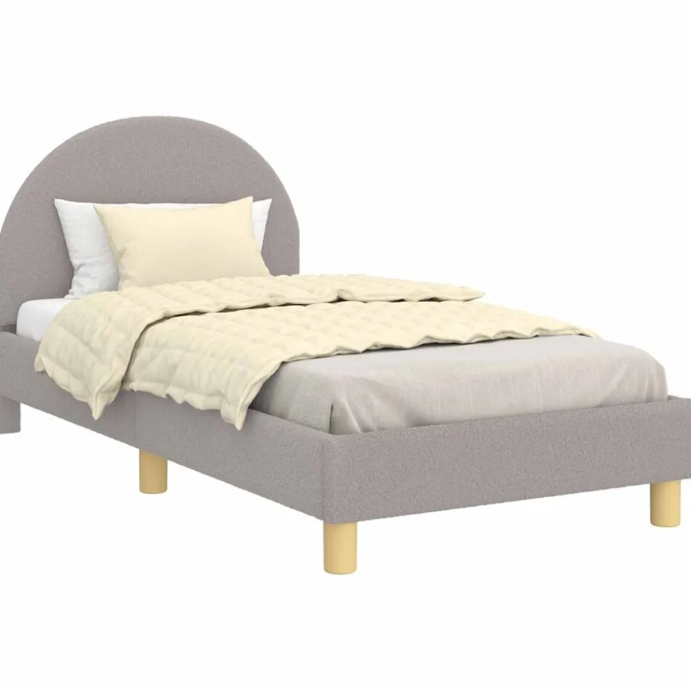 Bedframe voor kinderen met hoofdbord Lichtgrijs 80 x 160 cm>vidaXL Discount