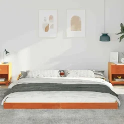 Bedframe 200 x 200 cm Massief grenenhout><noscript><img width=