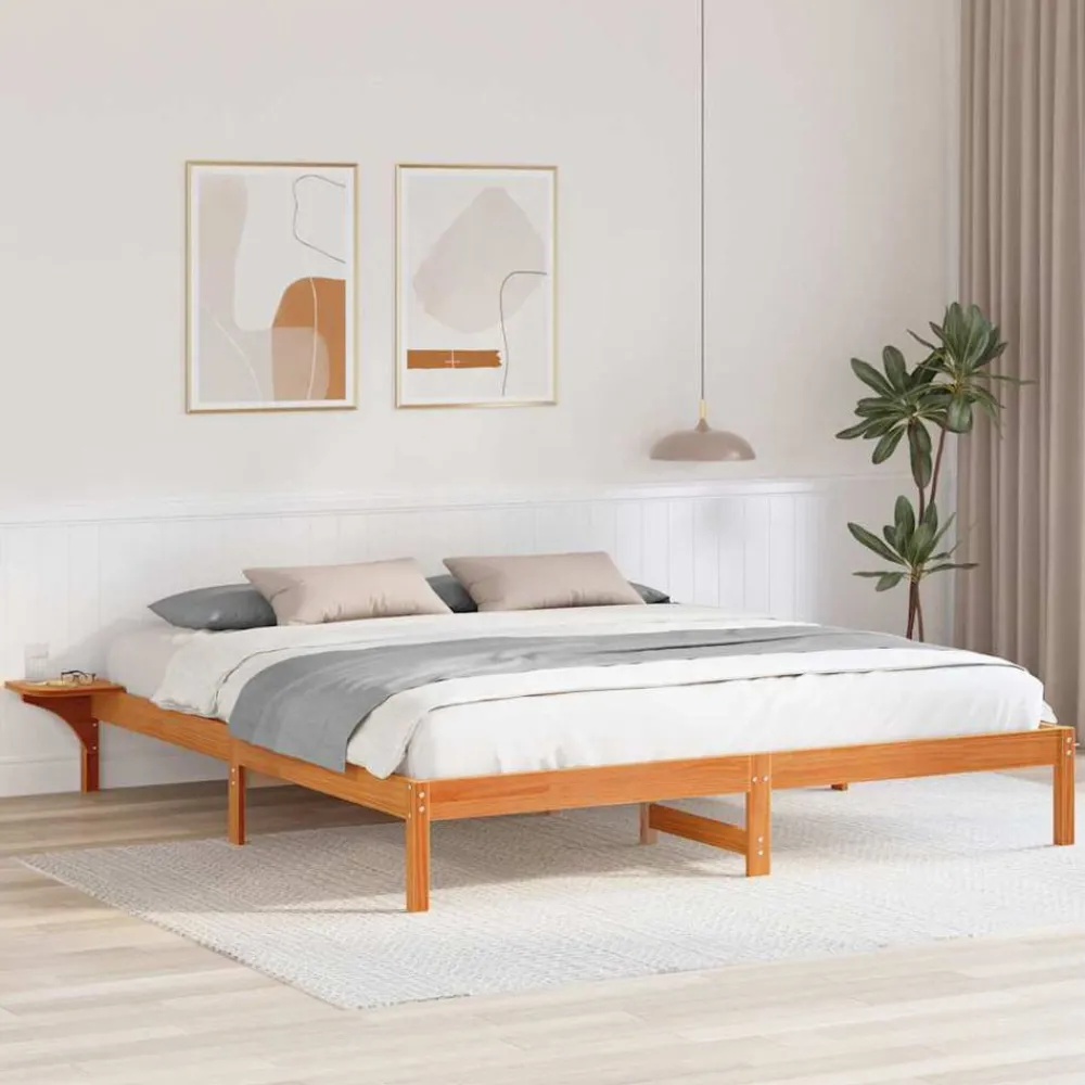 Bedframe 200 x 200 cm Massief grenenhout>vidaXL Sale