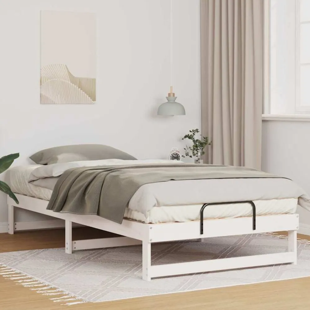 Bedframe 100 x 200 cm Massief grenenhout>vidaXL New
