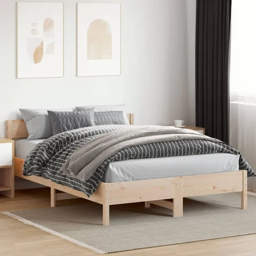 Bedframe zonder matras massief grenenhout 160x200 cm>vidaXL Discount