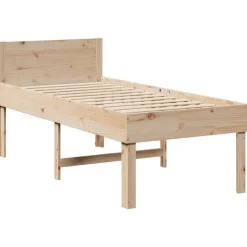 Bedden & Accessoires*vidaXL Bedframe zonder matras massief grenenhout 90x190 cm Naturel