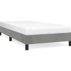 Bedden & Accessoires*vidaXL Bedframe zonder matras 80x200 cm fluweel Lichtgrijs