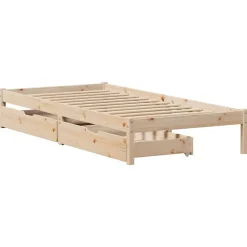 Bedframe zonder matras massief grenenhout 75x190 cm><noscript><img width=