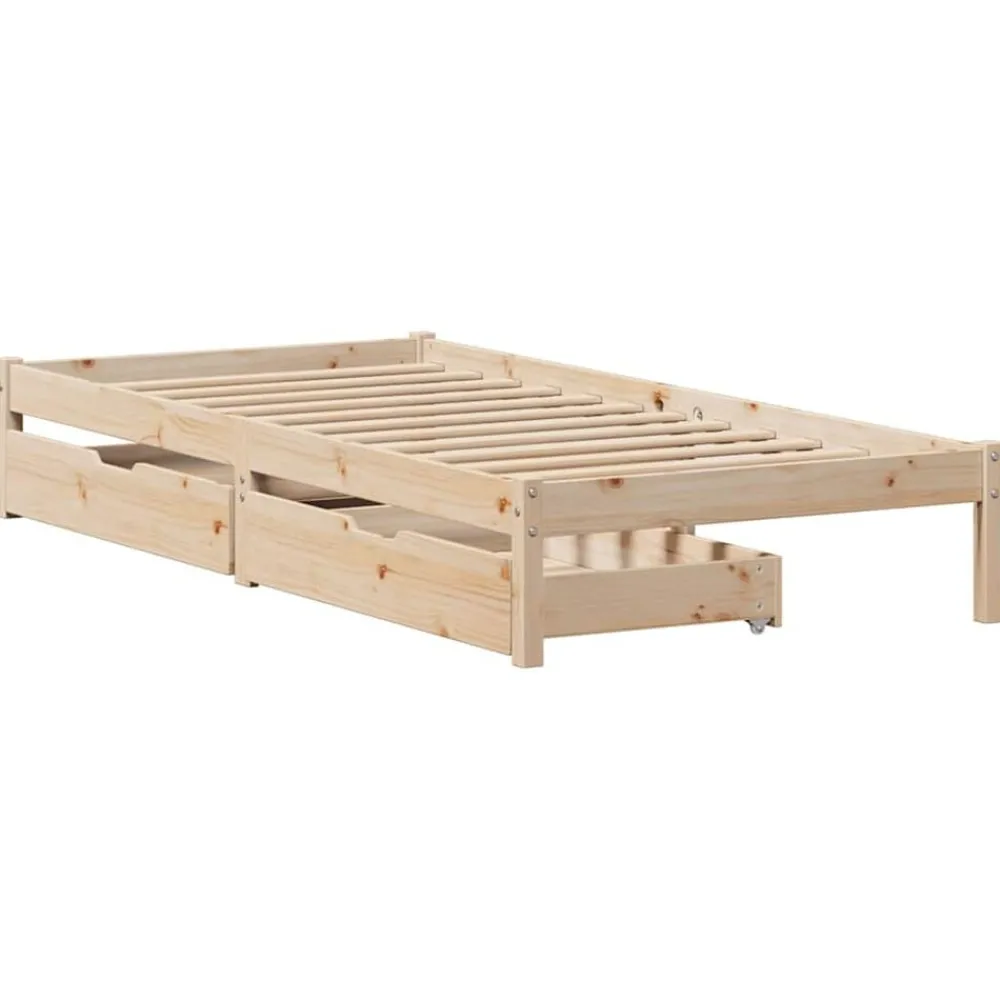 Bedframe zonder matras massief grenenhout 75x190 cm>vidaXL Discount