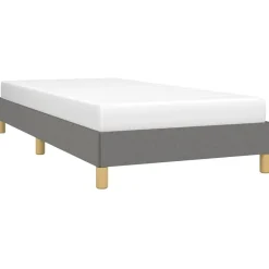 Bedden & Accessoires*vidaXL Bedframe zonder matras 80x200 cm stof Donkergrijs