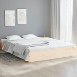 Bedframe zonder matras massief hout 200x200 cm>vidaXL Best