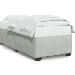 Bedden & Accessoires*vidaXL Bedframe zonder matras 80x200 cm fluweel Lichtgrijs