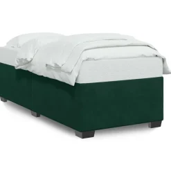 Bedden & Accessoires*vidaXL Bedframe zonder matras 80x200 cm fluweel Donkergroen