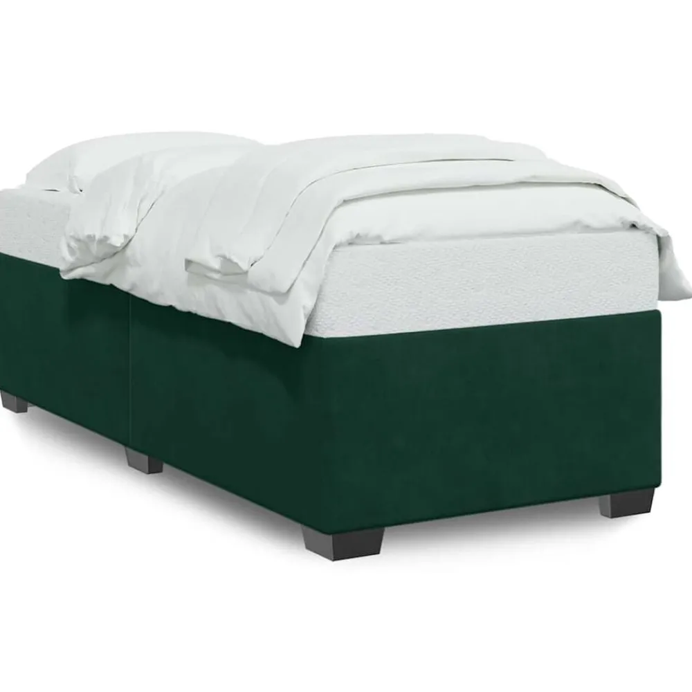 Bedden & Accessoires*vidaXL Bedframe zonder matras 80x200 cm fluweel Donkergroen