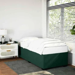 Bedden & Accessoires*vidaXL Bedframe zonder matras 80x200 cm fluweel Donkergroen