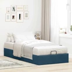 Bedden & Accessoires*vidaXL Bedframe zonder matras 80x200 cm fluweel Donkerblauw