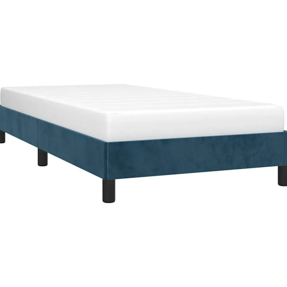 Bedden & Accessoires*vidaXL Bedframe zonder matras 80x200 cm fluweel Donkerblauw
