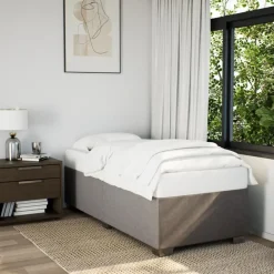 Bedden & Accessoires*vidaXL Bedframe zonder matras 80x200 cm stof Taupe