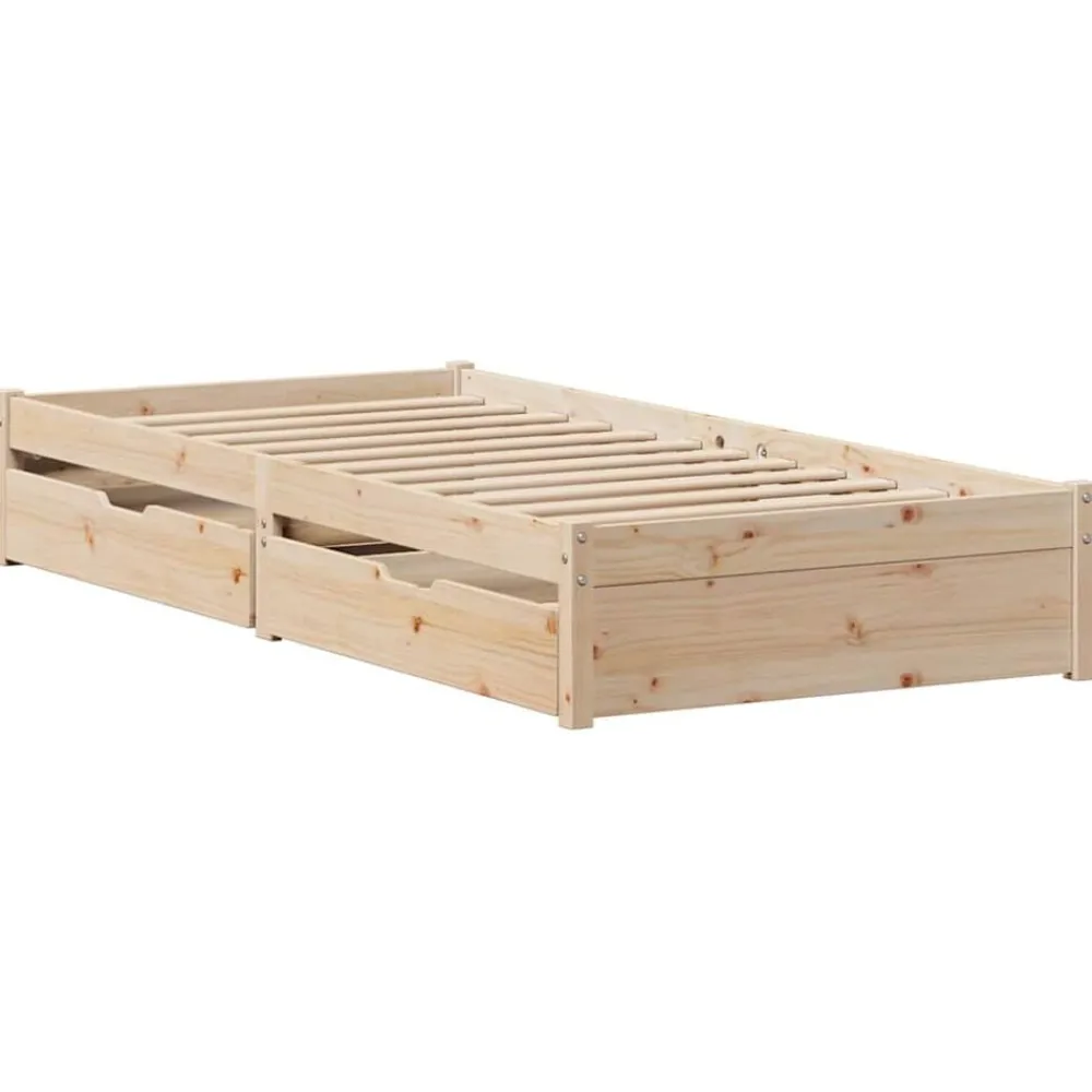 Bedframe zonder matras massief grenenhout 75x190 cm>vidaXL Discount
