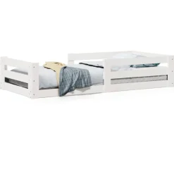Bedden & Accessoires*vidaXL Bedframe zonder matras massief grenenhout 80x200 cm Wit