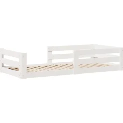 Bedden & Accessoires*vidaXL Bedframe zonder matras massief grenenhout 80x200 cm Wit