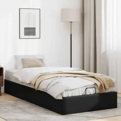 Bedden & Accessoires*vidaXL Bedframe zonder matras kunstleer 80x200 cm Zwart