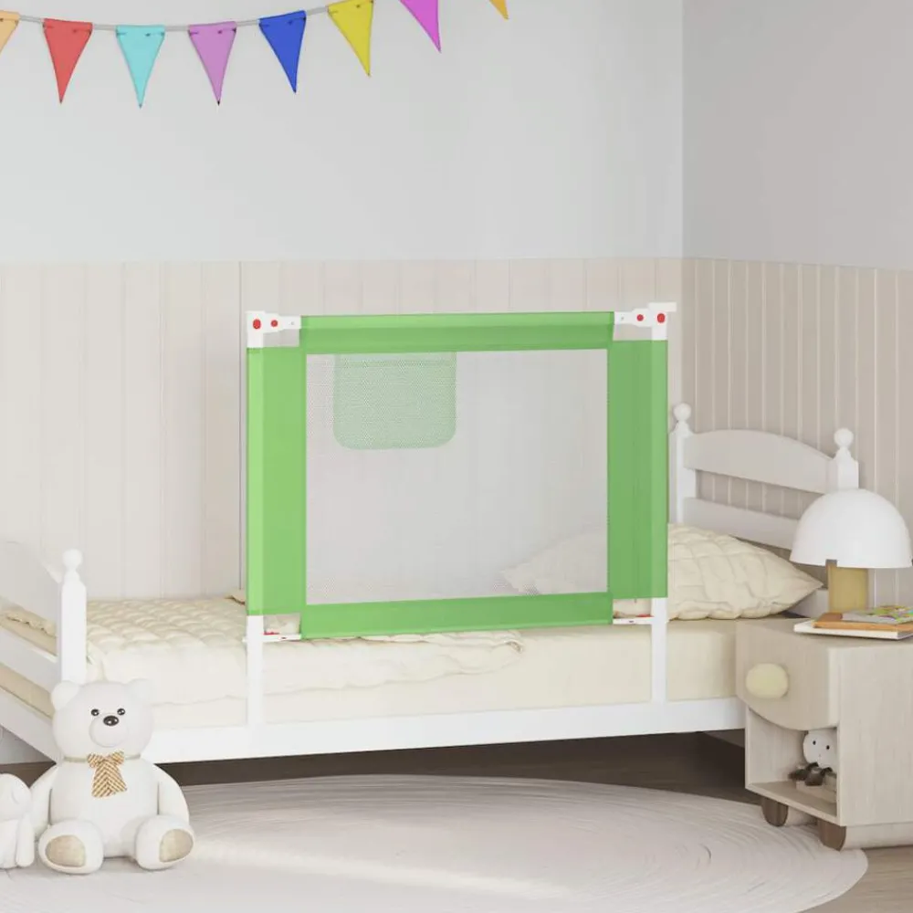 Babyveiligheid*vidaXL Bedhekje peuter 90x25 cm stof Groen