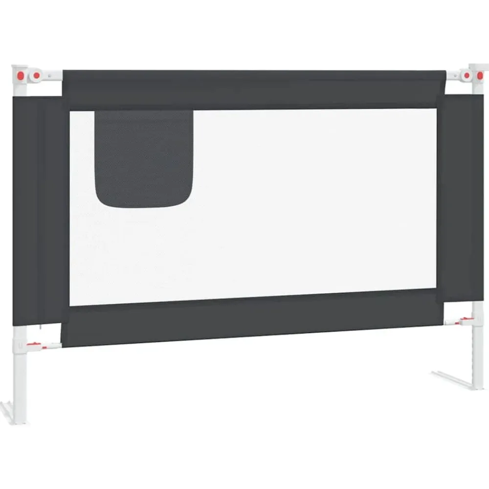Babyveiligheid*vidaXL Bedhekje peuter 100x25 cm stof Donkergrijs