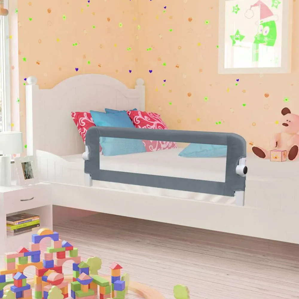 Babyveiligheid*vidaXL Bedhekje peuter 102x42 cm polyester Grijs