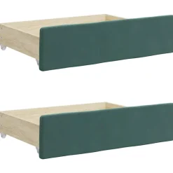 Bedlades 2 st bewerkt hout en fluweel>vidaXL Hot